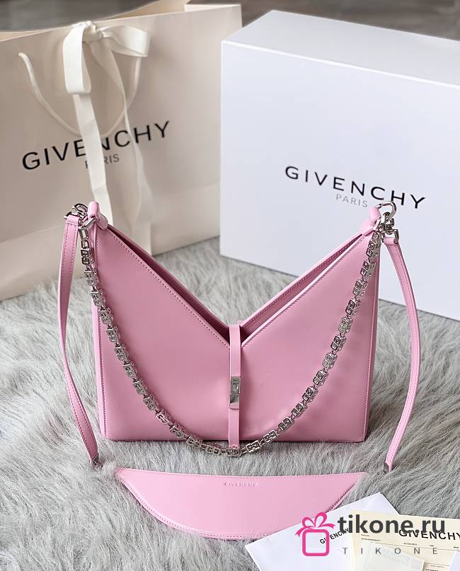 Givenchy Cut Out Leather Shoulder Bag Pink – 27x27x6 cm - 1