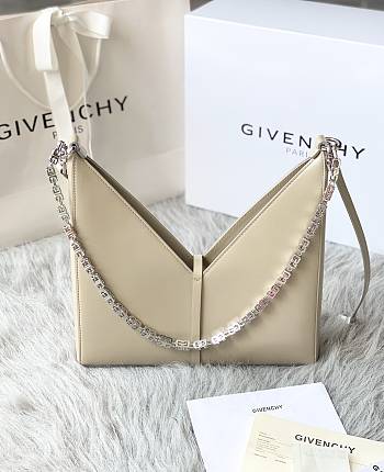 Givenchy Cut Out Leather Shoulder Bag Beige – 27x27x6 cm