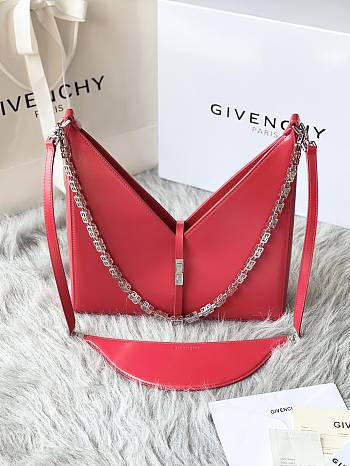 Givenchy Cut Out Leather Shoulder Bag Red – 27x27x6 cm