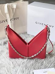 Givenchy Cut Out Leather Shoulder Bag Red – 27x27x6 cm - 5