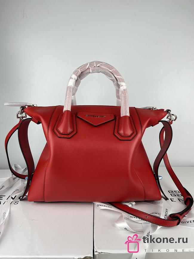 Givenchy Antigona Soft Bag In Leather Red – 30x8x25 cm - 1