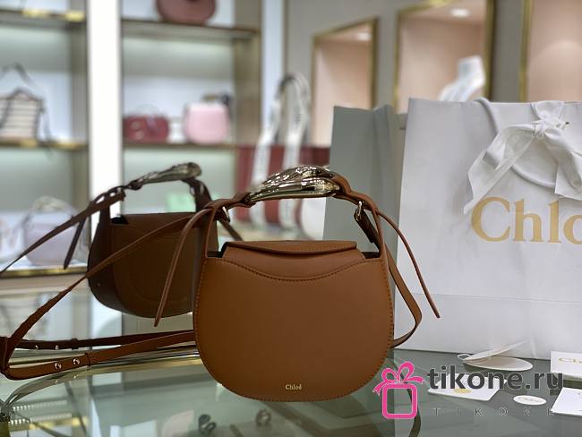 Chloe Kiss Small Purse Brown - S1350# – 20x26x8 cm - 1