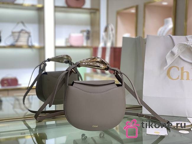 Chloe Kiss Small Purse Grey - S1350# – 20x26x8 cm - 1