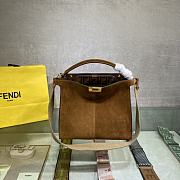 Fendi Peekaboo 305 Soft Frosted Calf Leather With Shoulder Strap Brown – 30 cm - 6