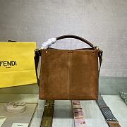 Fendi Peekaboo 305 Soft Frosted Calf Leather With Shoulder Strap Brown – 30 cm - 5