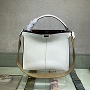 Fendi Peekaboo 305 Soft Calf Leather With Shoulder Strap White – 30 cm - 1