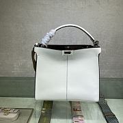 Fendi Peekaboo 305 Soft Calf Leather With Shoulder Strap White – 30 cm - 4