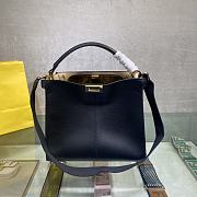 Fendi Peekaboo 305 Soft Calf Leather With Leather Shoulder Strap Black – 30 cm - 1