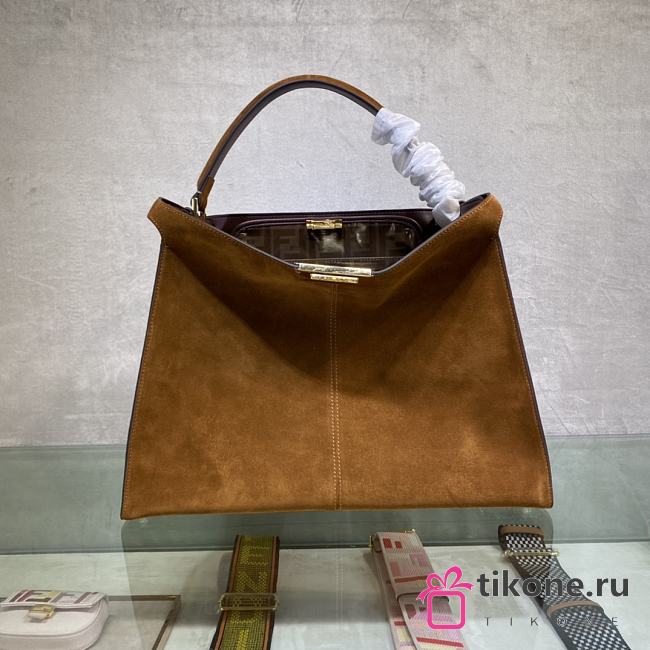 Fendi Peekaboo 305 Soft Frosted Calf Leather Brown – 42 cm - 1