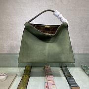 Fendi Peekaboo 305 Soft Frosted Calf Leather Green – 42 cm - 1