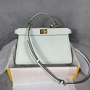 Fendi Peekaboo Iseeu White Leather Bag – 29x19x11.5 cm - 6