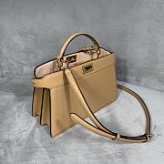 Fendi Peekaboo Iseeu Beige Leather Bag – 29x19x11.5 cm - 2