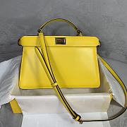 Fendi Peekaboo Iseeu Yellow Leather Bag – 29x19x11.5 cm - 4