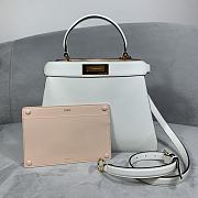 Fendi Peekaboo Iseeu White Leather Bag – 33x25 x12 cm - 5