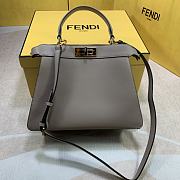 Fendi Peekaboo Iseeu Grey Leather Bag – 33x25 x12 cm - 1