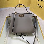 Fendi Peekaboo Iseeu Grey Leather Bag – 33x25 x12 cm - 4