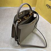 Fendi Peekaboo Iseeu Grey Leather Bag – 33x25 x12 cm - 6