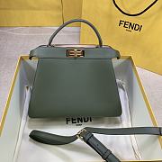 Fendi Peekaboo Iseeu Green Leather Bag – 33x25 x12 cm - 1