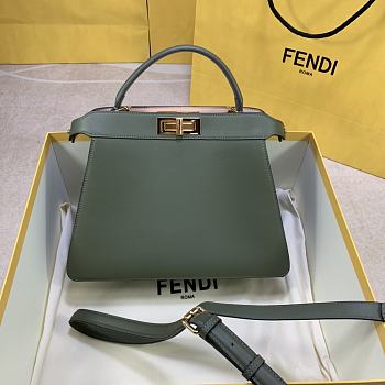 Fendi Peekaboo Iseeu Green Leather Bag – 33x25 x12 cm