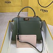 Fendi Peekaboo Iseeu Green Leather Bag – 33x25 x12 cm - 3