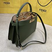 Fendi Peekaboo Iseeu Green Leather Bag – 33x25 x12 cm - 5