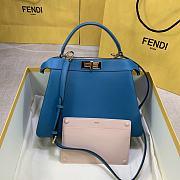 Fendi Peekaboo Iseeu Blue Leather Bag – 33x25 x12 cm - 3