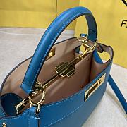 Fendi Peekaboo Iseeu Blue Leather Bag – 33x25 x12 cm - 4