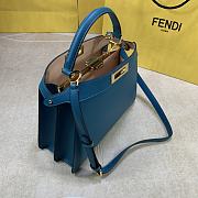 Fendi Peekaboo Iseeu Blue Leather Bag – 33x25 x12 cm - 6