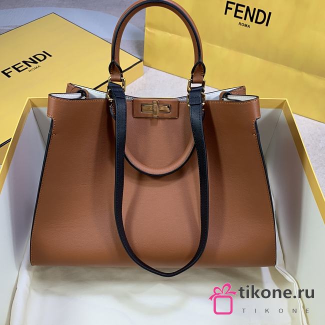 Fendi Peekaboo X-Tote Caramel calfskin - 6011 – 35 x26 x13 - 1