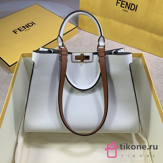 Fendi Peekaboo X-Tote White calfskin - 6011 – 35 x26 x13 - 1