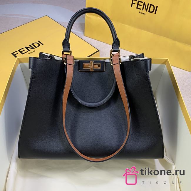 Fendi Peekaboo X-Tote Black calfskin - 6011 – 35 x26 x13 - 1