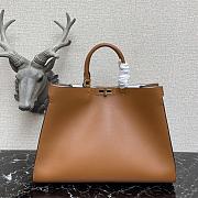 Fendi Peekaboo X-Tote Brown Calfskin With Twist Lock - #2265 – 41x11x29 cm - 1