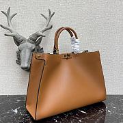 Fendi Peekaboo X-Tote Brown Calfskin With Twist Lock - #2265 – 41x11x29 cm - 2