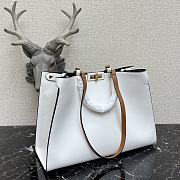 Fendi Peekaboo X-Tote White Calfskin With Twist Lock - #2265 – 41x11x29 cm - 3