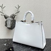 Fendi Peekaboo X-Tote White Calfskin With Twist Lock - #2265 – 41x11x29 cm - 2