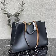 Fendi Peekaboo X-Tote Black Calfskin With Twist Lock - #2265 – 41x11x29 cm - 2