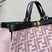 Fendi Peekaboo FF Eembroidered Pink Canvas With Internal Pockets – #883 – 41x16x29.5 cm  - 2