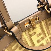 Fendi Peekaboo FF Eembroidered Yellow Canvas With Internal Pockets – #883 – 41x16x29.5 cm  - 2