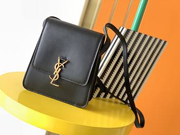 YSL Kaia Vertical Shoulder Bag Black – 668809 – 16×18x6cm 