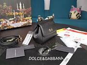 Dolce & Gabbana Dauphine Leather Sicily Bag Black - 5516 - 16x10x5 cm - 3