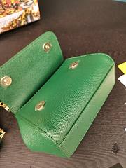 Dolce & Gabbana Dauphine Leather Sicily Bag Green - 5516 - 16x10x5 cm - 6