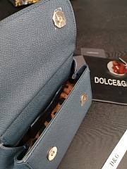 Dolce & Gabbana Dauphine Leather Sicily Bag Blue - 5516 - 16x10x5 cm - 4