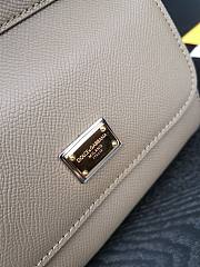 Dolce & Gabbana Dauphine Leather Sicily Bag Elephant Grey - 5516 - 16x10x5 cm - 5