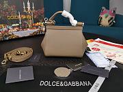 Dolce & Gabbana Dauphine Leather Sicily Bag Elephant Grey - 5516 - 16x10x5 cm - 4
