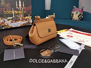 Dolce & Gabbana Dauphine Leather Sicily Bag Brown - 5516 - 16x10x5 cm - 5