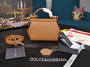 Dolce & Gabbana Dauphine Leather Sicily Bag Brown - 5516 - 16x10x5 cm - 2