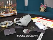 Dolce & Gabbana Dauphine Leather Sicily Bag Light Grey- 5516 - 16x10x5 cm - 6