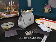 Dolce & Gabbana Dauphine Leather Sicily Bag Light Grey- 5516 - 16x10x5 cm - 3