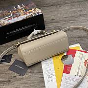 Dolce & Gabbana Dauphine Leather Sicily Bag Light Beige - 5518 – 20x9.5x14 cm - 3