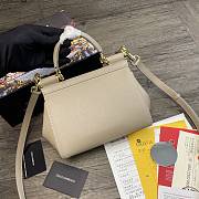 Dolce & Gabbana Dauphine Leather Sicily Bag Light Beige - 5518 – 20x9.5x14 cm - 4